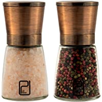 Set Molinillo de Sal y Pimienta - Mejor Acero Inoxidable Cobrizo para Cocineros- Tapas Magnéticas Prácticas- Molinillos…